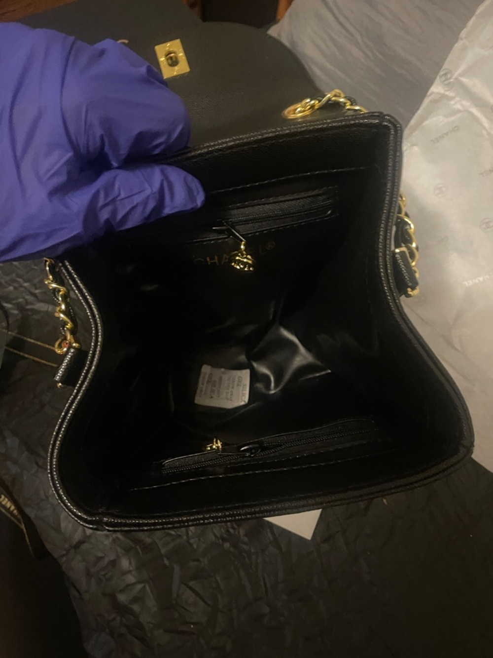 VIP/GWP Black Big boy CC Flap Crossbody Bag with Gold Hardware - Picture 15 of 17